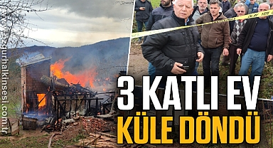 3 katlı ev küle döndü