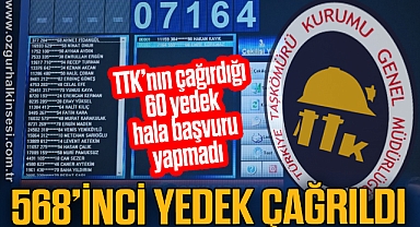 568’İNCİ YEDEK ÇAĞRILDI