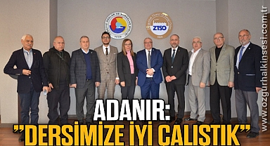 ADANIR : ”DERSİMİZE İYİ ÇALIŞTIK”