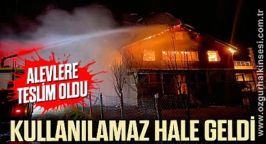 Alevlere teslim olan ev kullanılmaz hale geldi