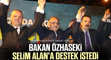 Bakan Özhaseki, Alan'a destek istedi