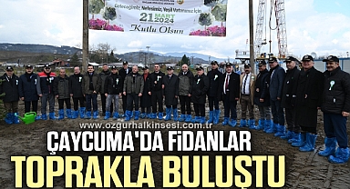ÇAYCUMA'DA FİDANLAR TOPRAKLA BULUŞTU