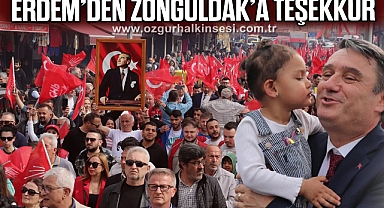 Erdem’den Zonguldak’a Teşekkür