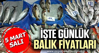 GÜNLÜK BALIK FİYATLARI