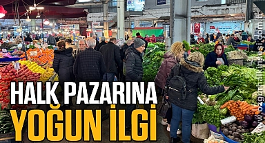 Halk pazarına yoğun ilgi