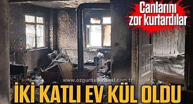 İki katlı ev kül oldu