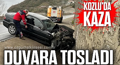KOZLU’DA KAZA: DUVARA TOSLADI