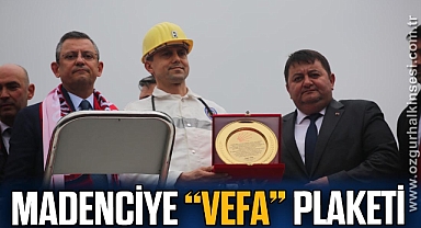 MADENCİYE “VEFA” PLAKETİ
