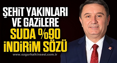 ŞEHİT YAKINLARI VE GAZİLERE SUDA %90 İNDİRİM SÖZÜ