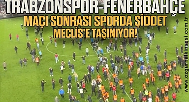 Trabzonspor-Fenerbahçe maçı sonrası sporda şiddet Meclis'e taşınıyor!