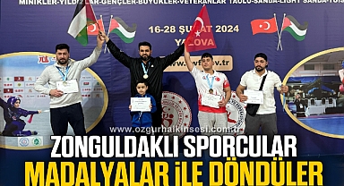 Zonguldaklı sporcular madalyalar ile döndüler
