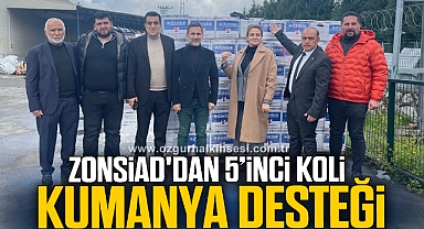 ZONSİAD'DAN 5’İNCİ KOLİ KUMANYA DESTEĞİ
