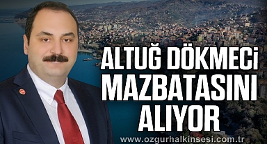 Altuğ Dökmeci mazbatasını alıyor