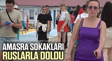 Amasra sokakları Ruslarla doldu