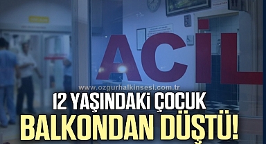 Balkondan düşen çocuk ağır yaralandı