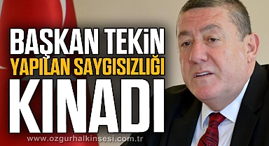 BAŞKAN TEKİN ALAPLIBELEDİYESPOR'A YAPILAN SAYGISIZLIĞI KINADI