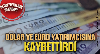 Dolar ve euro yatırımcısına kaybettirdi