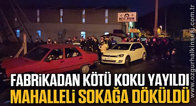 Fabrikadan yayılan kötü koku mahalleliyi sokağa döktü