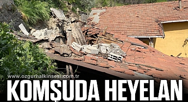 Heyelan nedeniyle 4 ev boşaltıldı