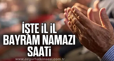 İşte il il bayram namazı saati
