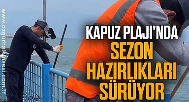 Kapuz Plajı'nda sezon hazırlıkları sürüyor