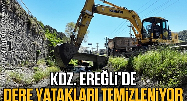 KDZ. EREĞLİ’DE DERE YATAKLARI TEMİZLENİYOR