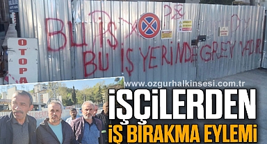 Maaş alamadıklarını iddia eden işçiler iş bırakma eylemi yaptı