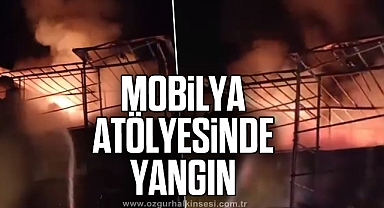 Mobilya atölyesinde yangın