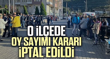 O ilçede oy sayımı kararı iptal edildi