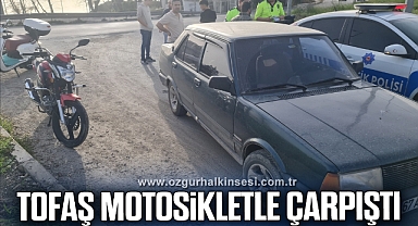 Otomobil motosikletle çarpıştı: 1 yaralı