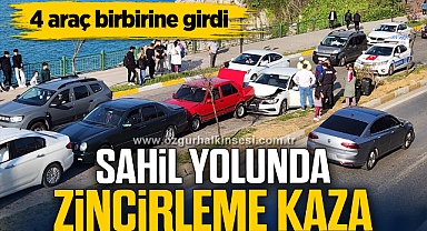 Sahil yolunda zincirleme kaza