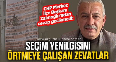 “SEÇİM YENİLGİSİNİ ÖRTMEYE ÇALIŞAN ZEVATLAR”