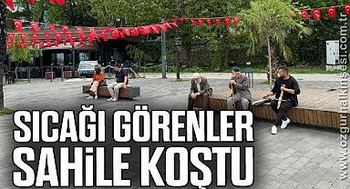 Sıcağı görenler sahile koştu
