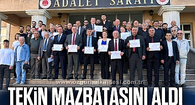 TEKİN MAZBATASINI ALDI