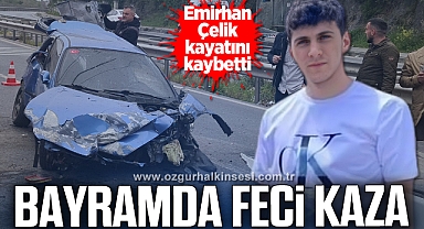 Trafo binasına çarpan otomobil hurdaya döndü