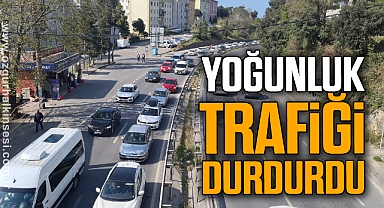 Yoğunluk trafiği durdurdu