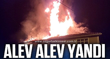 2 binanın çatı katı alev alev yandı
