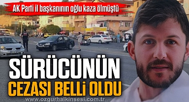 AK Parti il başkanının oğlu kaza ölmüştü: sürücünün cezası belli oldu