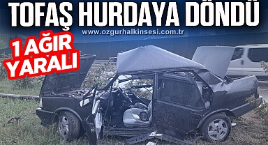 Aydınlatma direğine çarptı