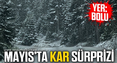 Bolu’da mayıs ayının ortasında kar yağdı