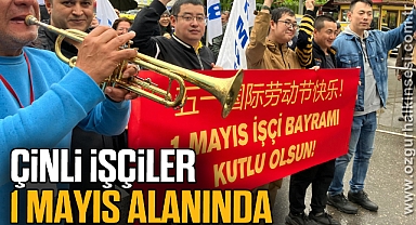 ÇİNLİ İŞÇİLER 1 MAYIS ALANINDA