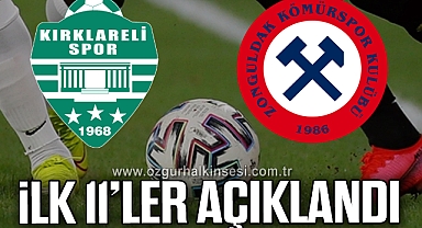 İlk 11'ler açıklandı