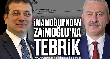 İmamoğlu'ndan CHP Merkez İlçe Başkanı Zaimoğlu'na tebrik