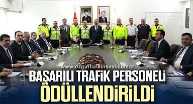 Jandarma ve emniyet trafik personeline başarı belgesi