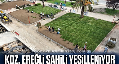 KDZ. EREĞLİ SAHİLİ, YEŞİLLENİYOR