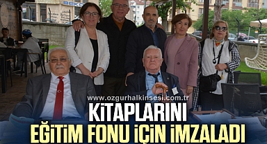 Kitaplarını eğitim fonu için imzaladı