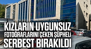 Kızların uygunsuz fotoğraflarını çeken şüpheli serbest bırakıldı