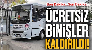 Kozlu'da ücretsiz binişler kaldırıldı!