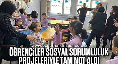 Öğrenciler sosyal sorumluluk projeleriyle tam not aldı