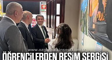 Öğrencilerden resim sergisi